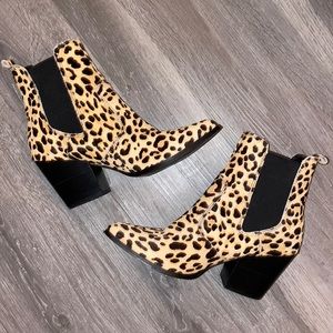 Steve Madden Patricia faux fur leopard bootie